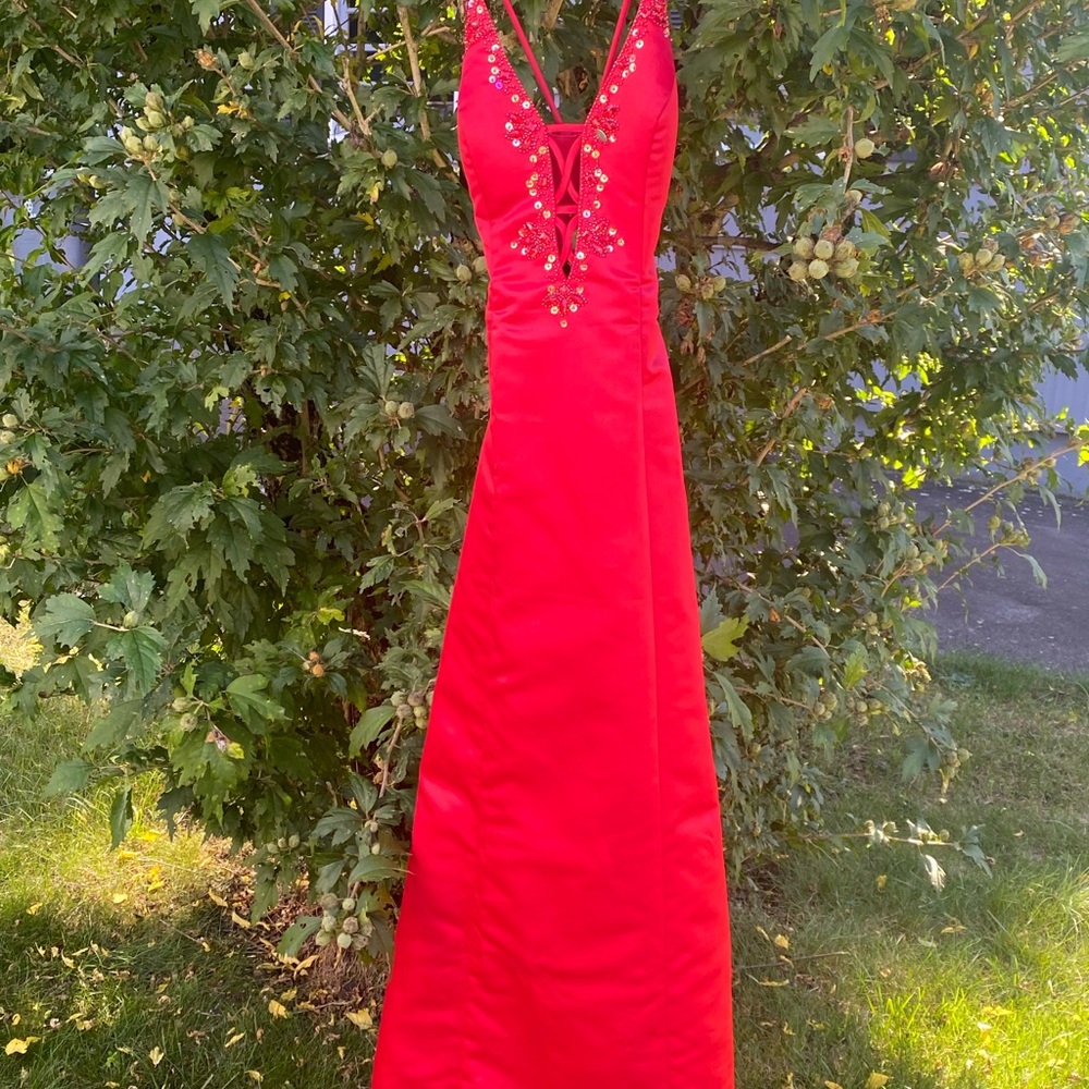 Elegant Red Evening Gown